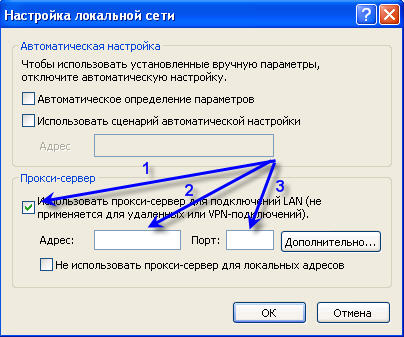 Прокси сервер для браузера Internet Explorer