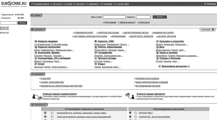 Почтовые рассылки и конференции (Mailing Lists) 
