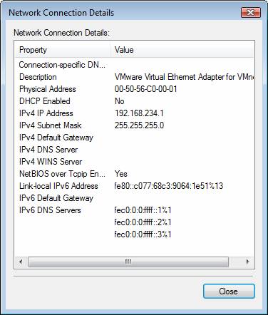 Подключение без основного шлюза и DNS серверов