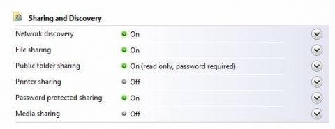 Общий доступ и обнаружение
