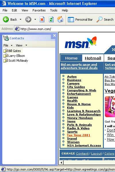 Contacts Bar (MSN Messenger)
